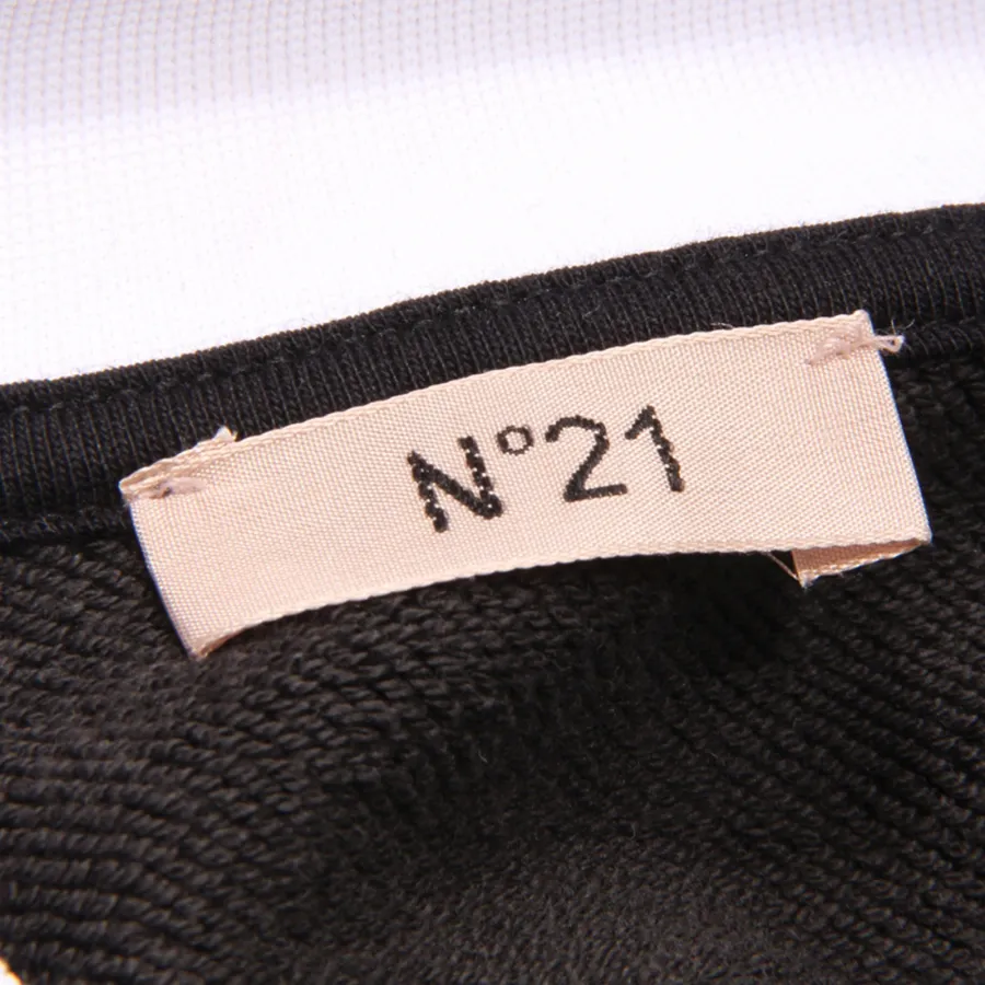1374AR felpa bimba N°21 girl kids full-zip sweatshirt black