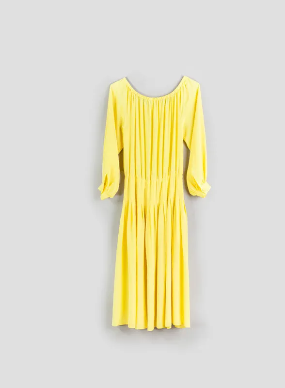 Abito in seta giallo - Crida