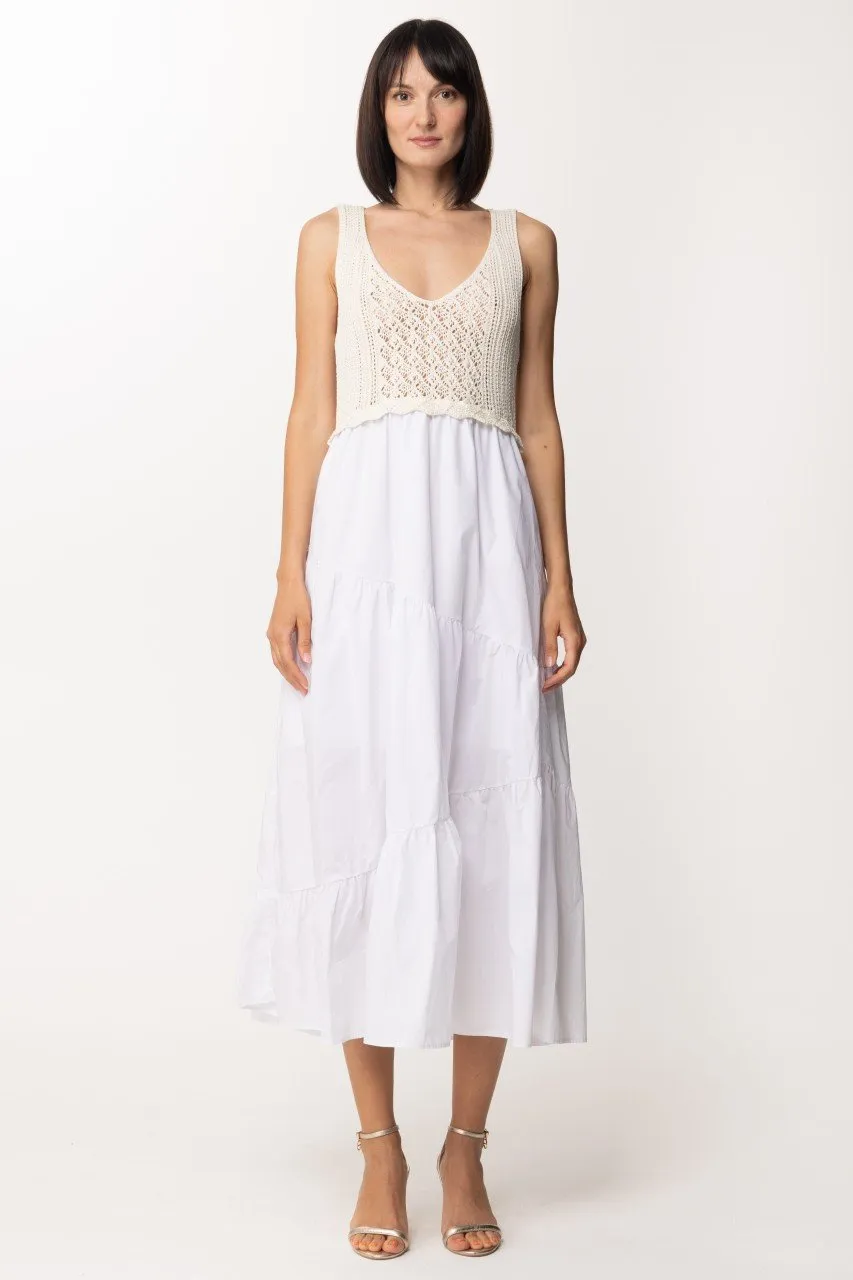 Abito longuette con top in maglia NEVE