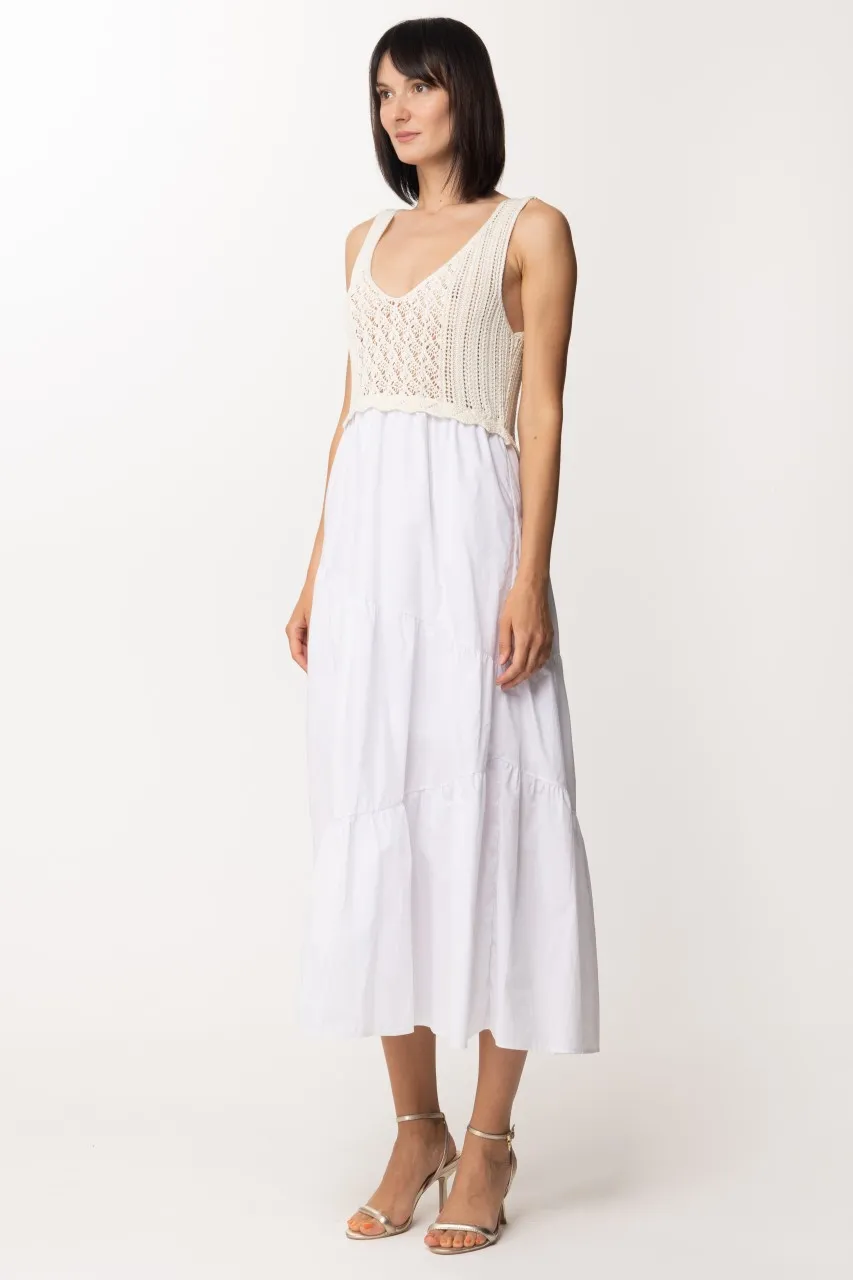 Abito longuette con top in maglia NEVE