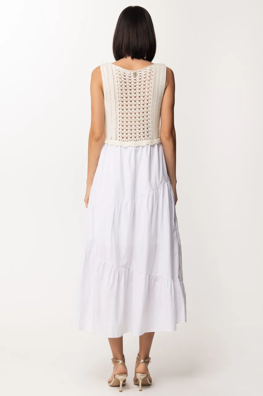 Abito longuette con top in maglia NEVE
