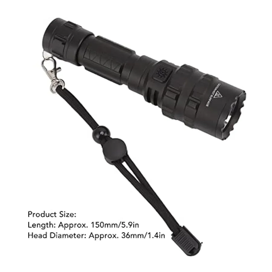 Aeun Torcia a LED, Ricaricabile 5 modalità di Illuminazione Professionale IPX6 Impermeabile 5 Torcia da Caccia a Temperatura di 