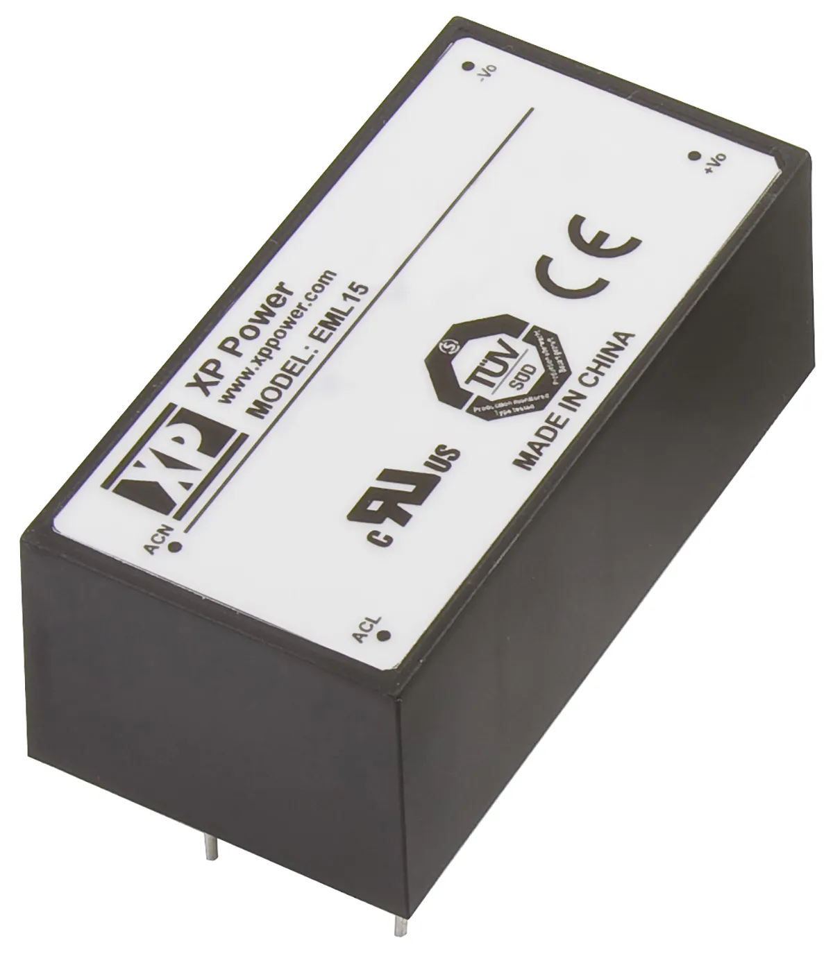 Alimentatore switching XP Power EML15US15-E, 15W, ingresso 120 → 370 V dc, 85 → 264 V ac, uscita 15V cc,