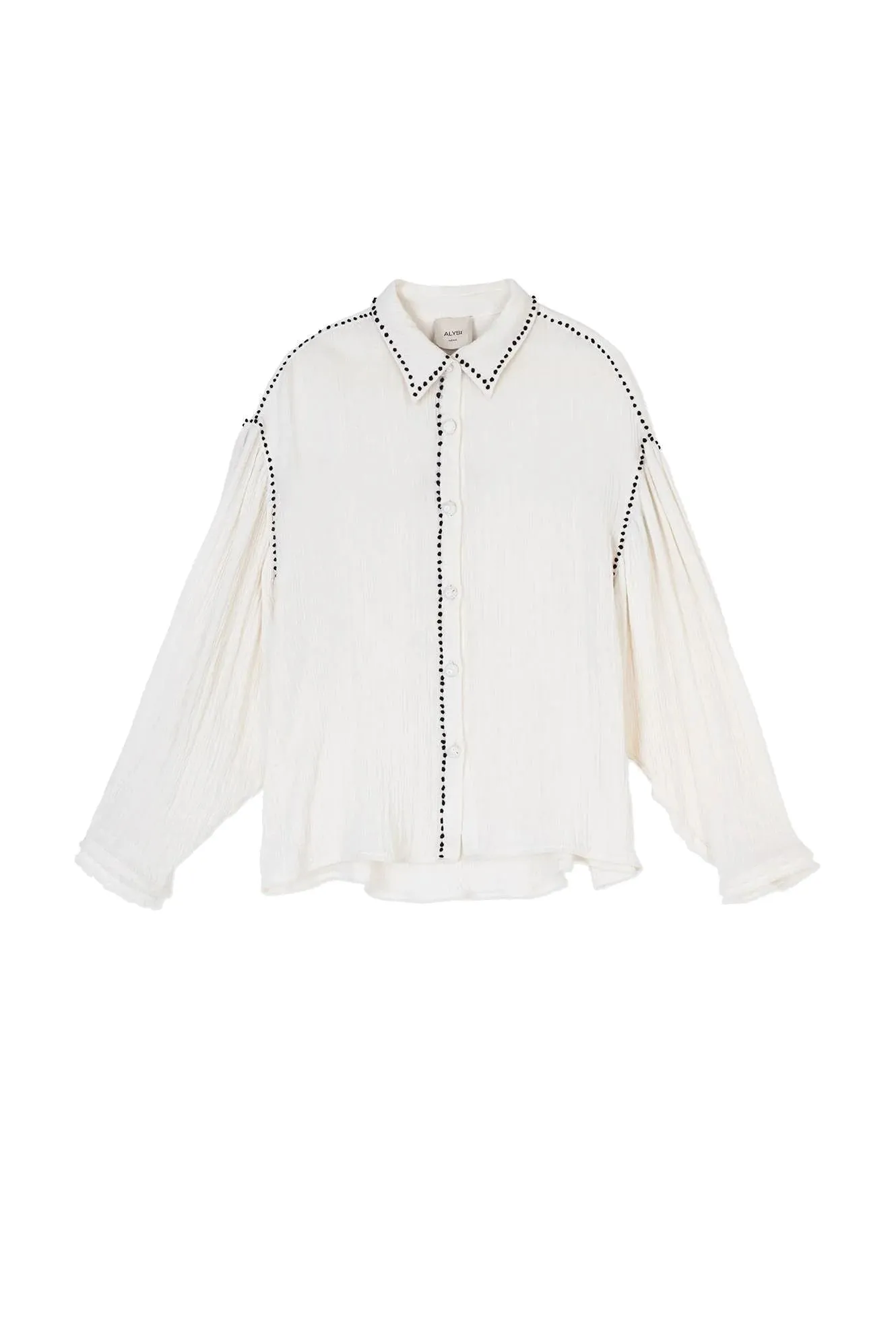 ALYSI   CAMICIA PANNA IN COTONE