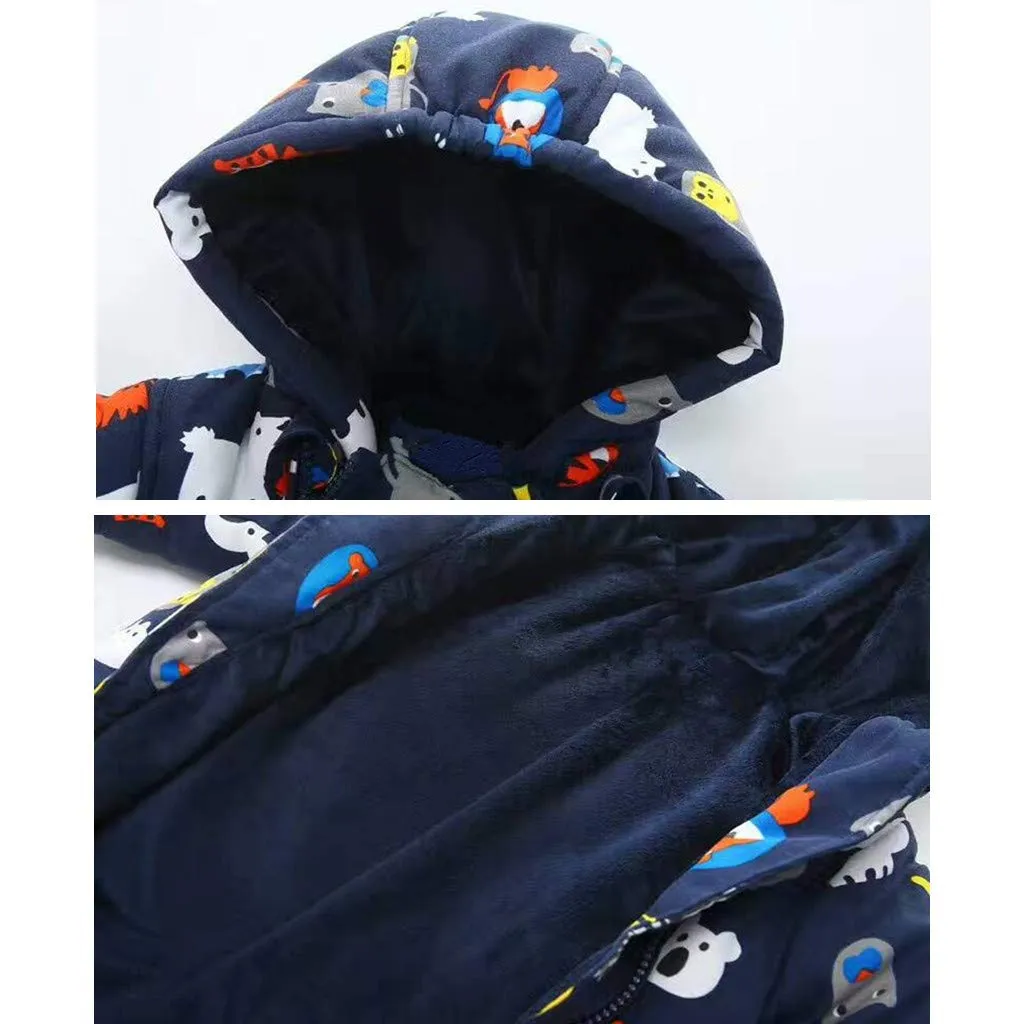 Bambino Tute da neve con Guanti e Scarpe Inverno Pagliaccetto con Cappuccio Caldo Set di Abbigliamento 3-6 Mesi