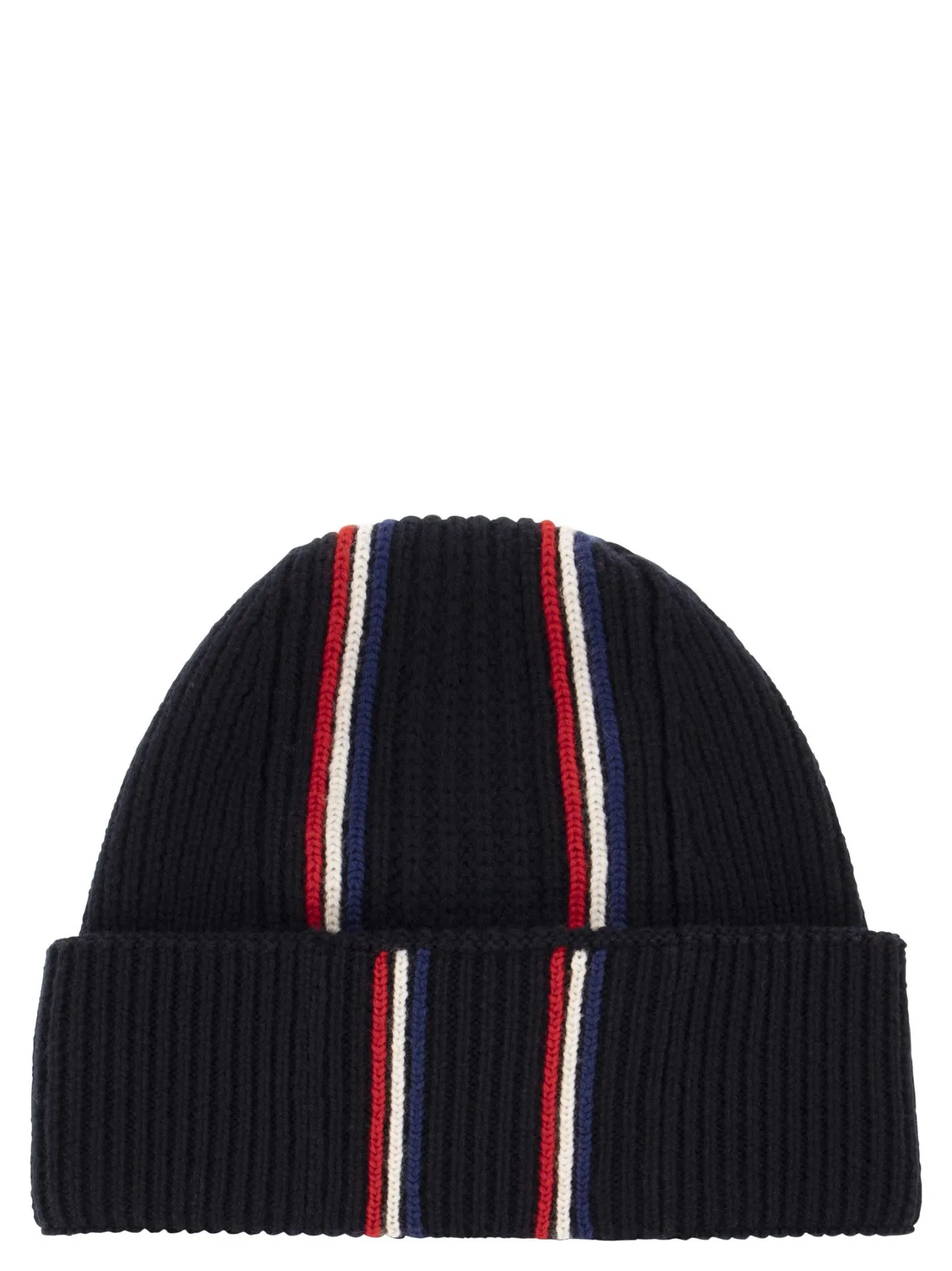 Berretto in lana tricolore