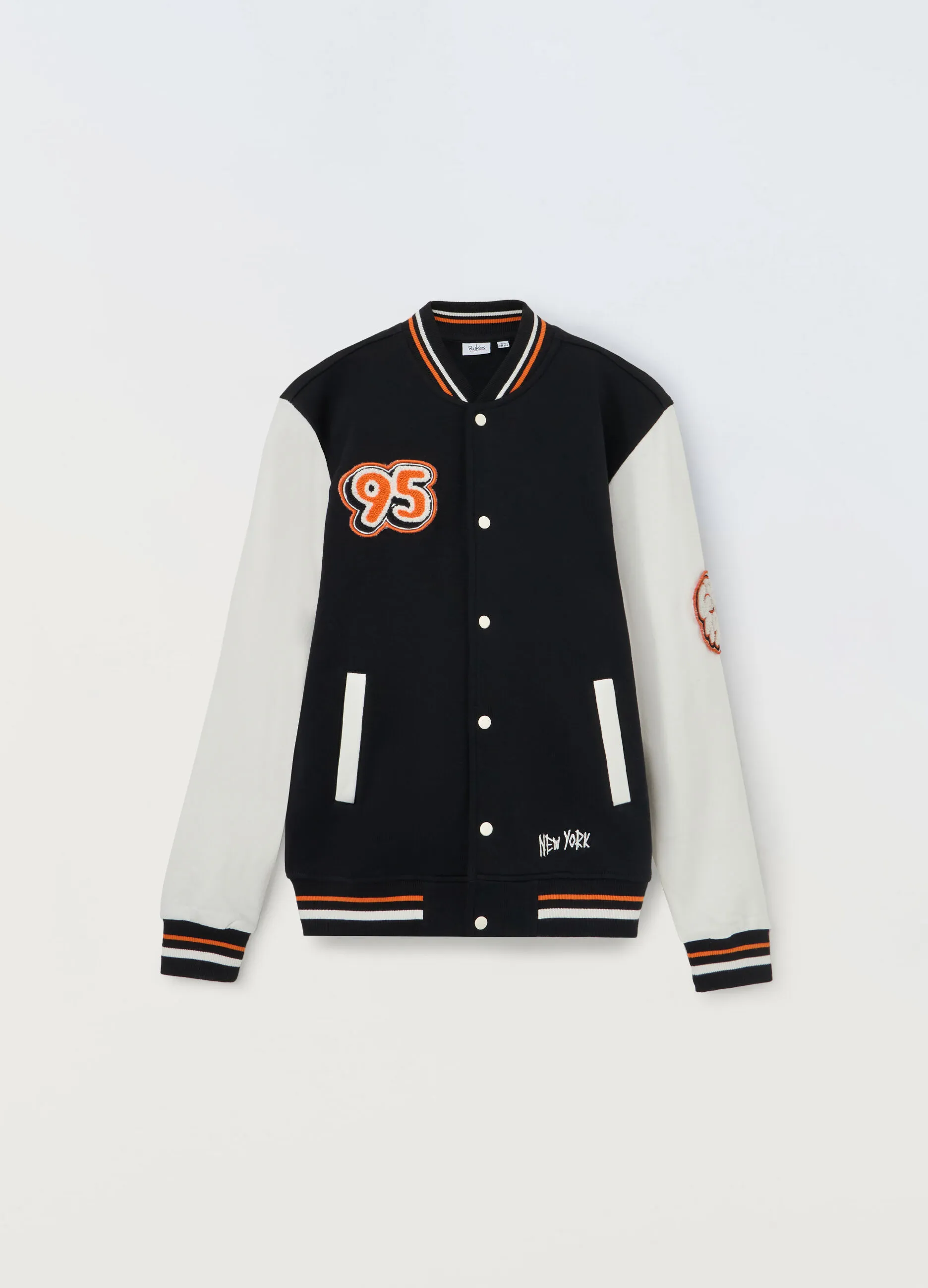 BLUKIDS  Giacca varsity in puro cotone ragazzo