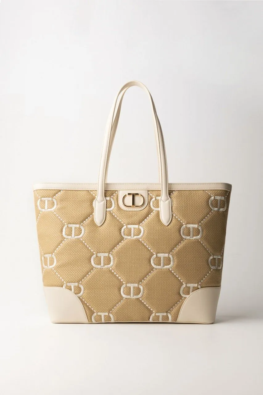 Borsa shopper 'Palermo' effetto Rafia NEVE