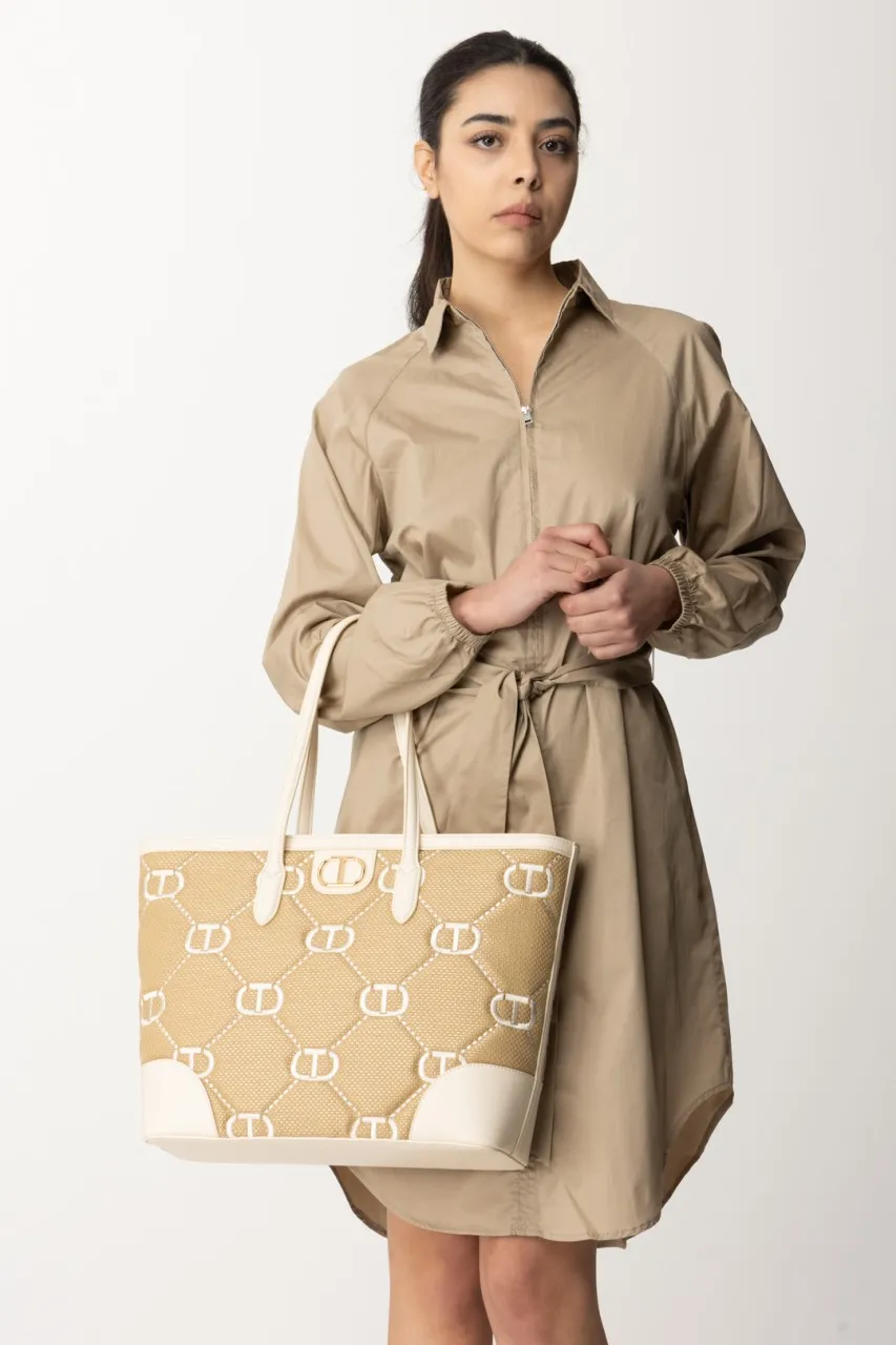 Borsa shopper 'Palermo' effetto Rafia NEVE