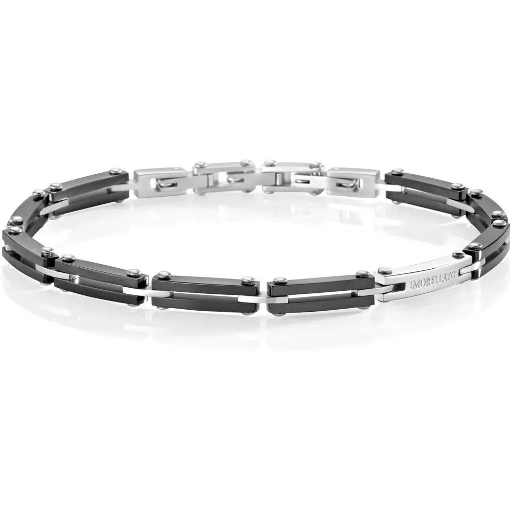 Bracciale Uomo Acciaio Alfa Nero Morellato