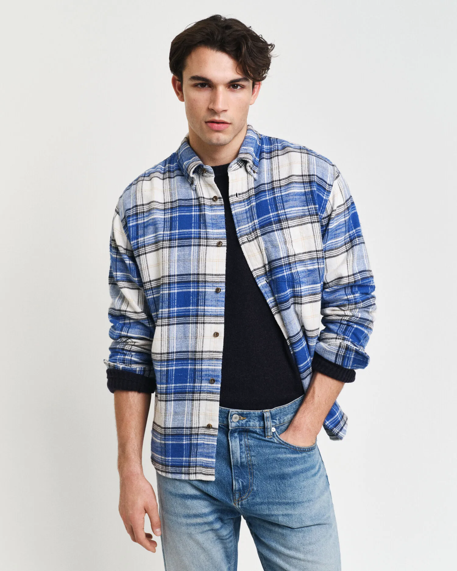 Camicia in flanella a quadri relaxed fit    