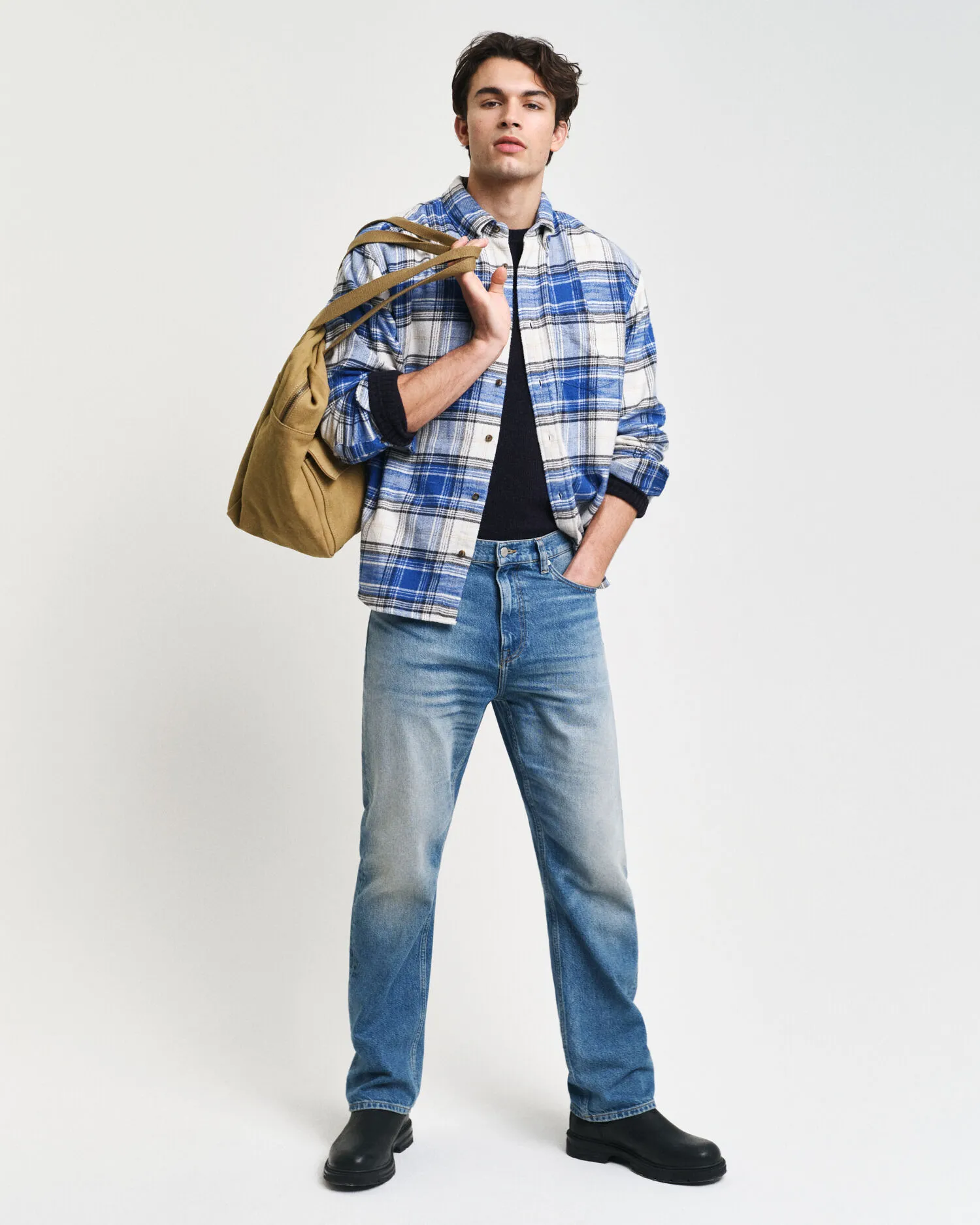 Camicia in flanella a quadri relaxed fit    