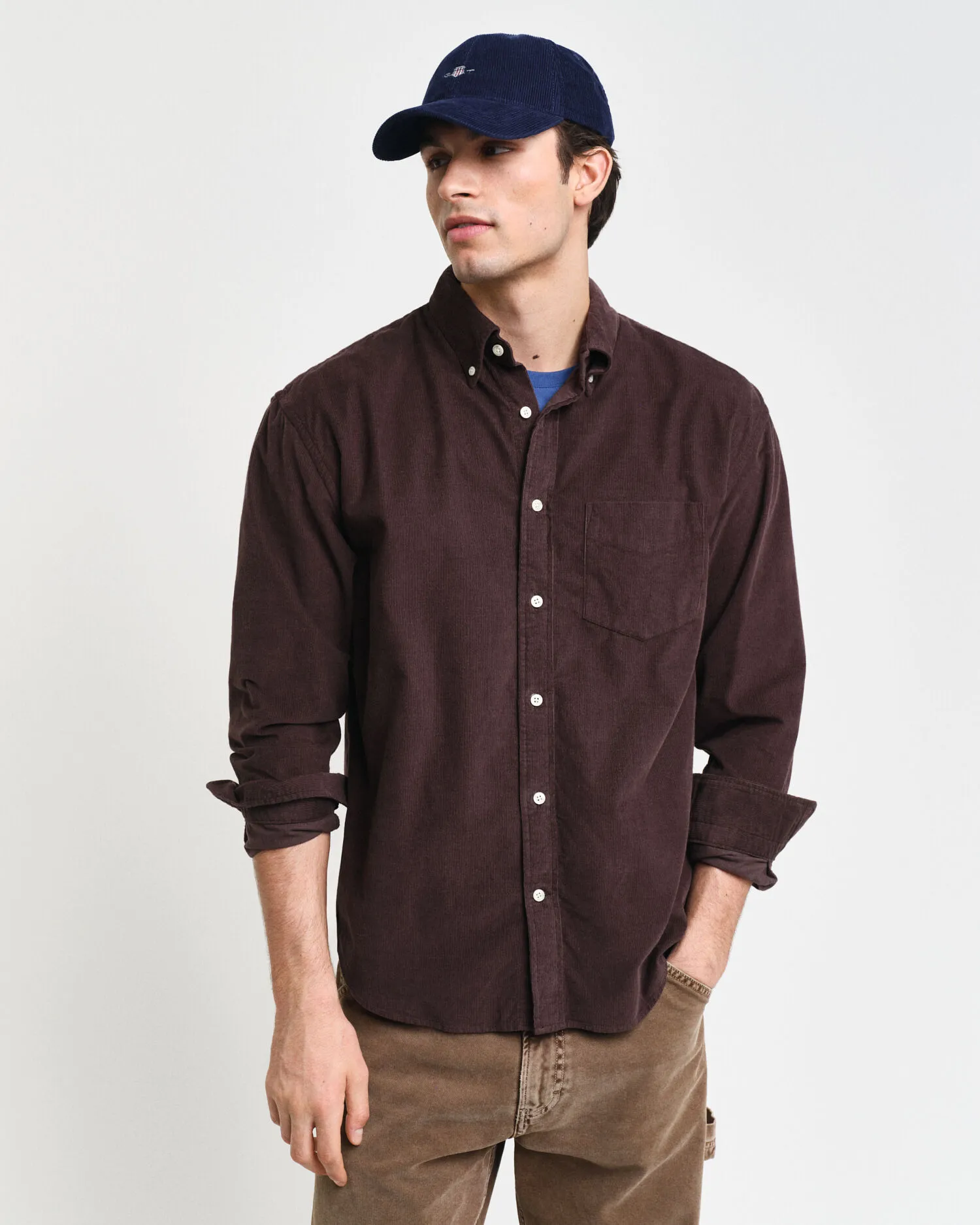 Camicia in velluto a coste relaxed fit    