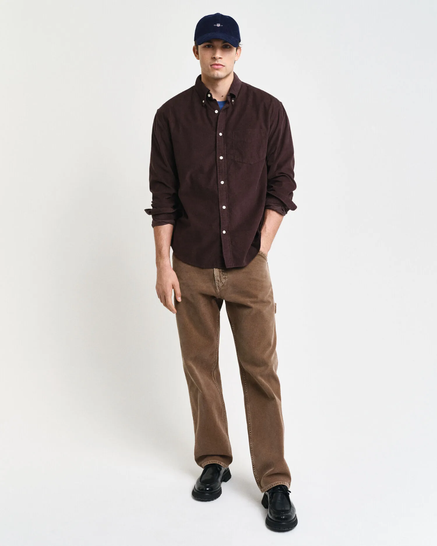 Camicia in velluto a coste relaxed fit    