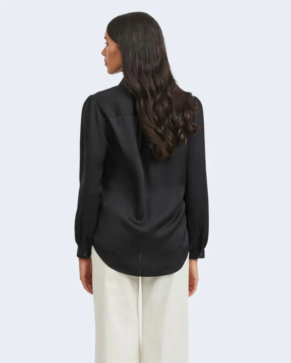 Camicia manica lunga Vila Clothes NOOS – VIELLETTE SATIN L/S SHIRT/SU – NOOS Nero