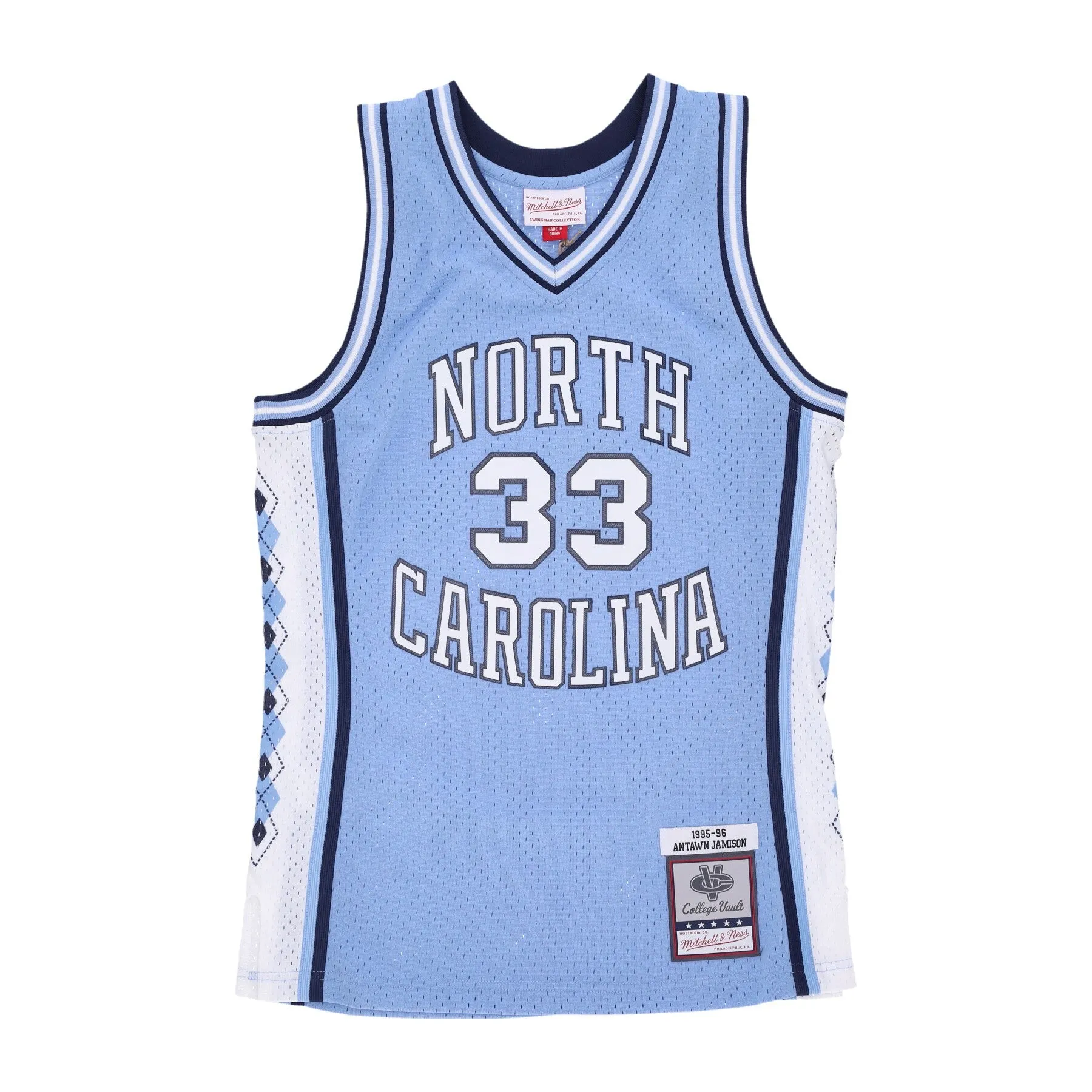 Canotta Basket Uomo Ncaa Swingman Jersey No 00 Player Name Unchee Light Blue