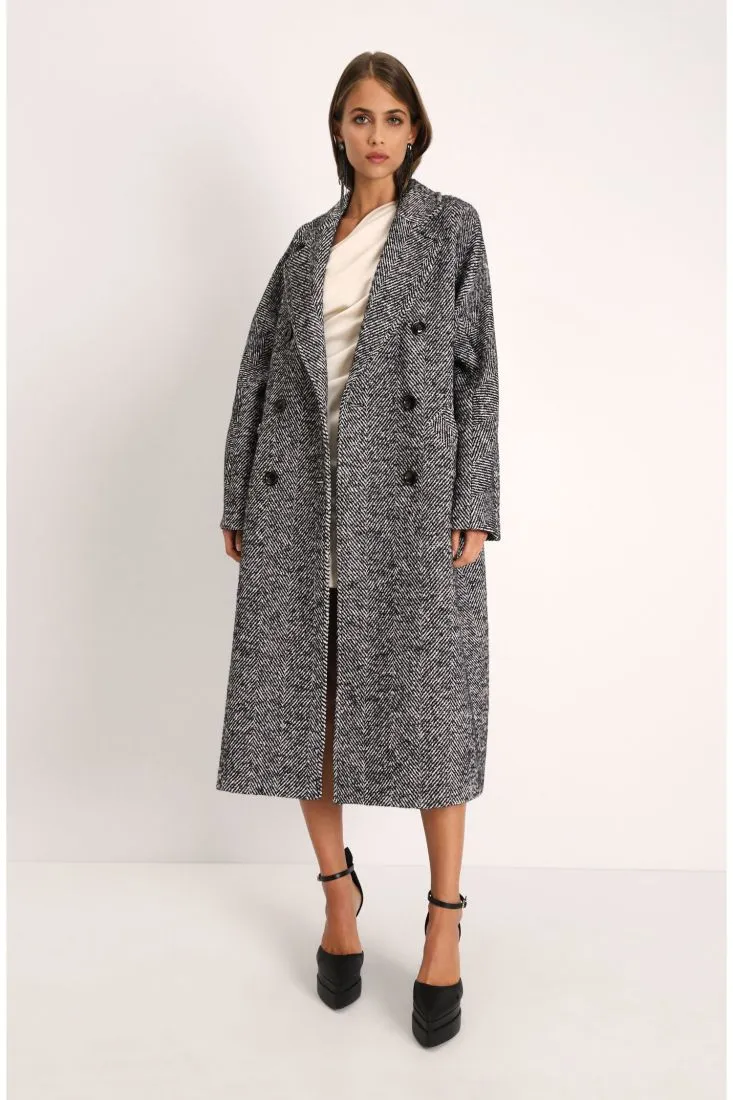 Cappotto doppiopetto mélange