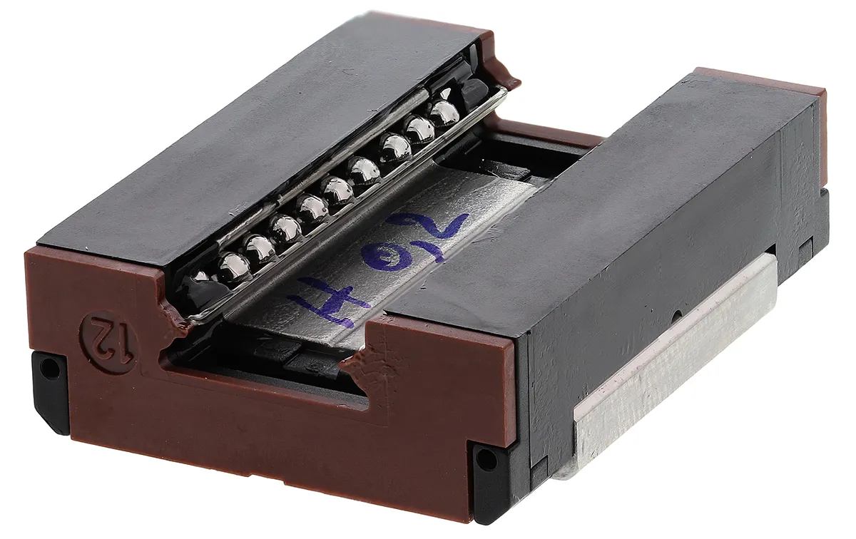 Carrello a guide lineari Bosch Rexroth, serie R0442, carrello da 34.8mm x 27mm, per guida larga 12mm