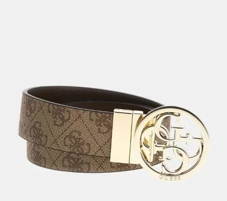 Cintura Reversibile Guess Noelle BW9062P4135 LTL Latte Logo