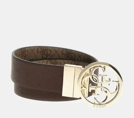 Cintura Reversibile Guess Noelle BW9062P4135 LTL Latte Logo