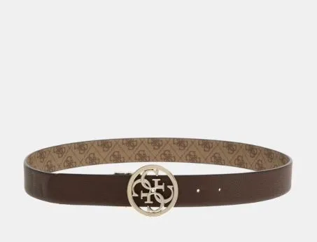 Cintura Reversibile Guess Noelle BW9062P4135 LTL Latte Logo