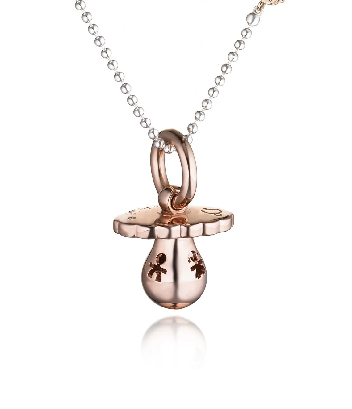Ciondolo Le Bebè Suonamore Ciuccio argento placcato oro rosa SNM002