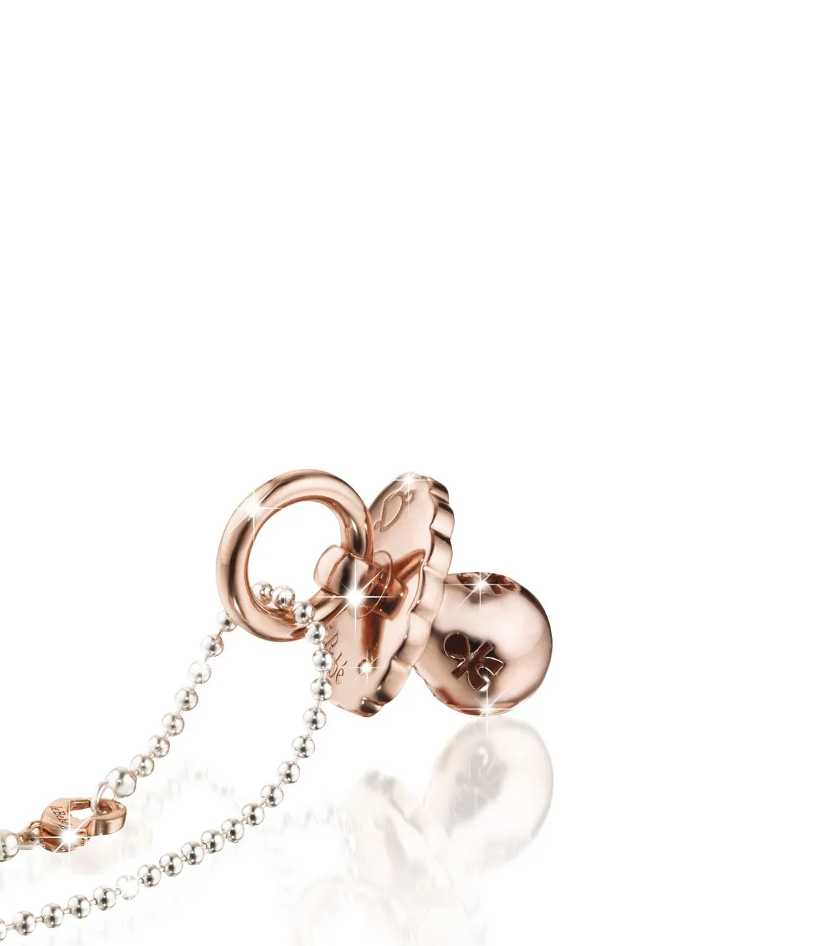 Ciondolo Le Bebè Suonamore Ciuccio argento placcato oro rosa SNM002