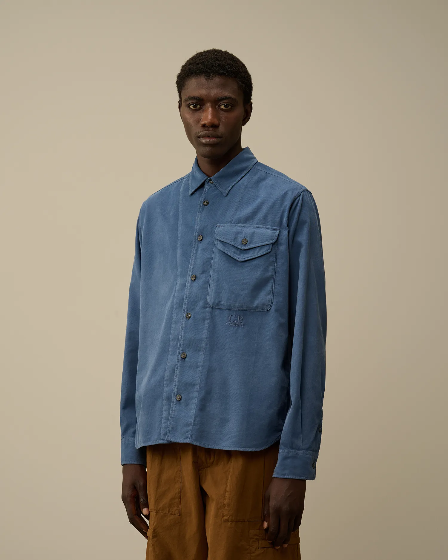 Corduroy Single Pocket Shirt