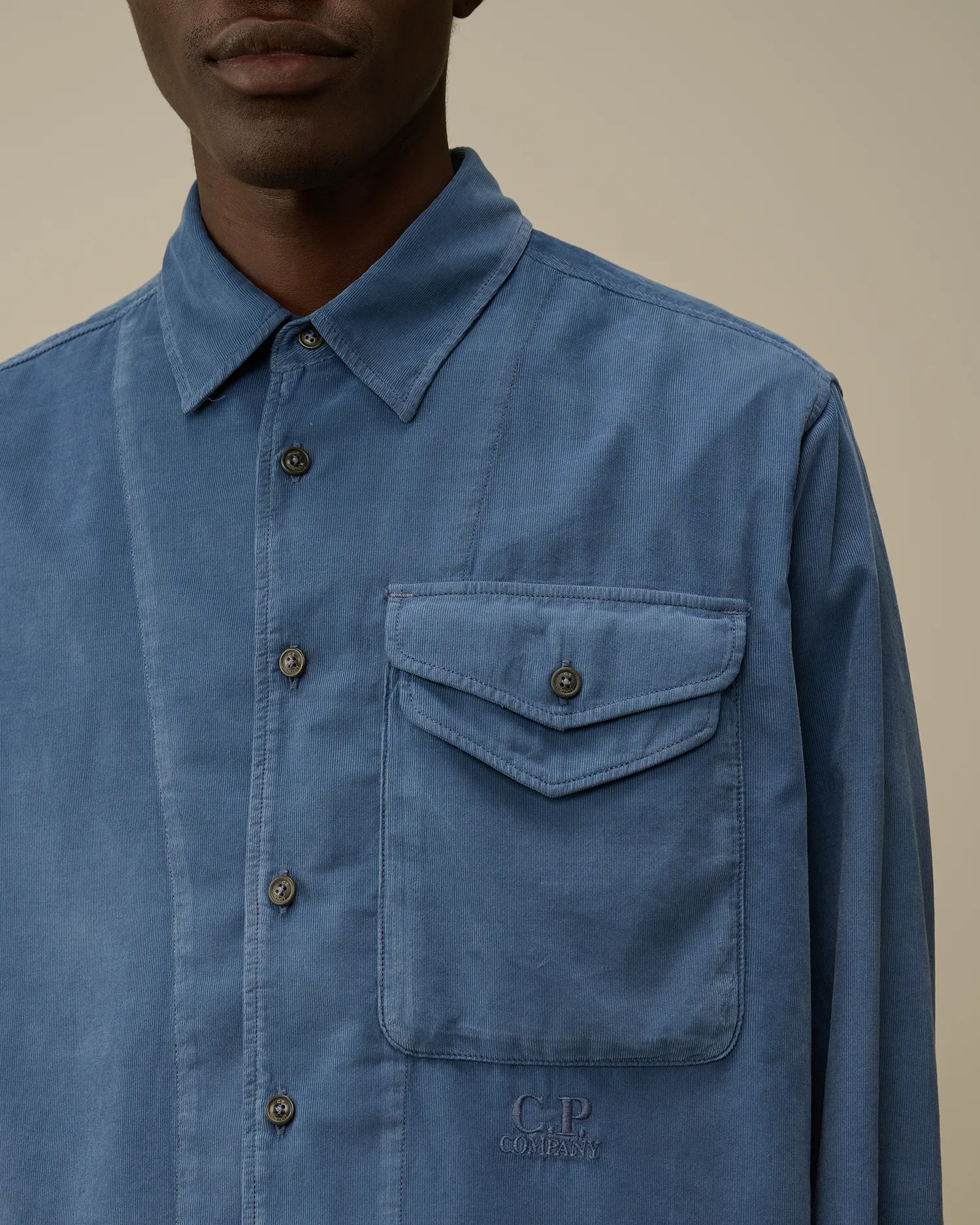 Corduroy Single Pocket Shirt