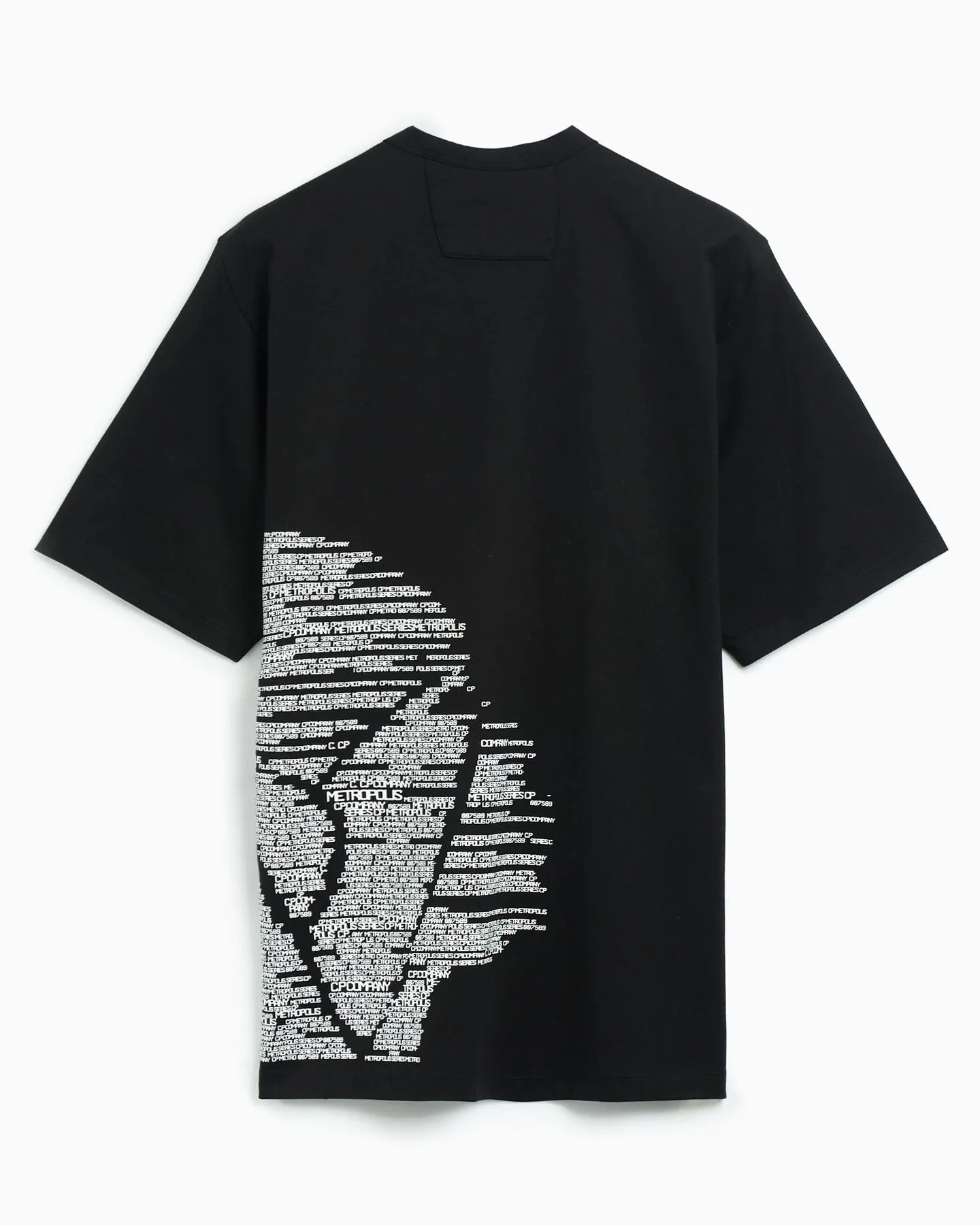 C.P. Company T-Shirt Metropolis Nera con Stampa Retro - Sketched Graphics T-Shirt
