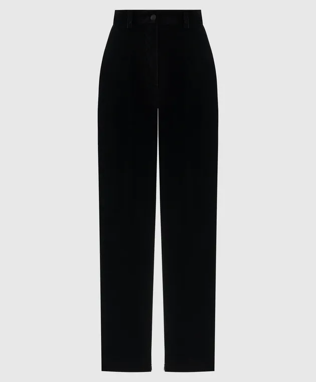 Dolce&Gabbana Pantaloni di velluto nero FTC30TFUVG7