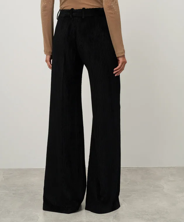 Ermanno Scervino Pantaloni di velluto nero D456P313GWI