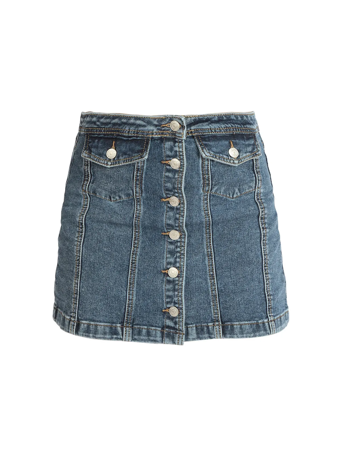 Farfallina Jupe en jean à boutons