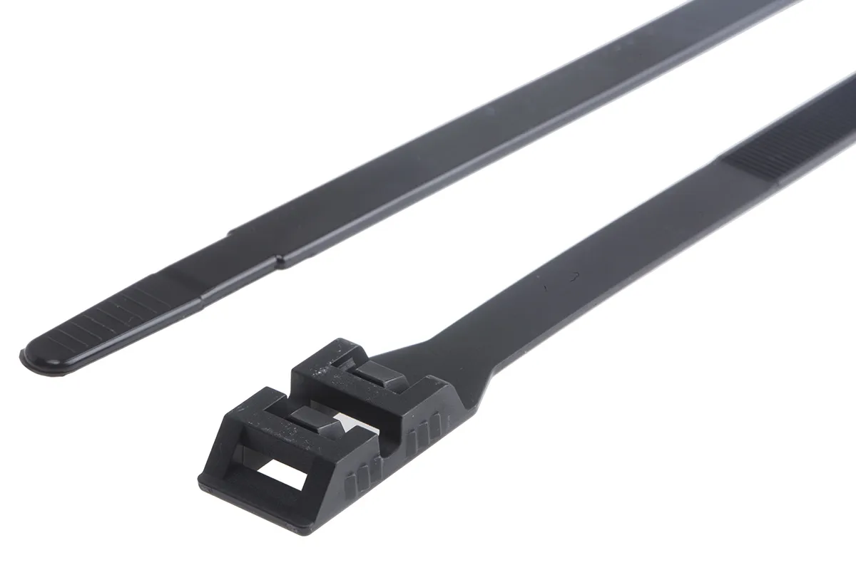 Fascette fermacavi RS PRO in Nylon 66, 292mm x 9mm, col. Nero