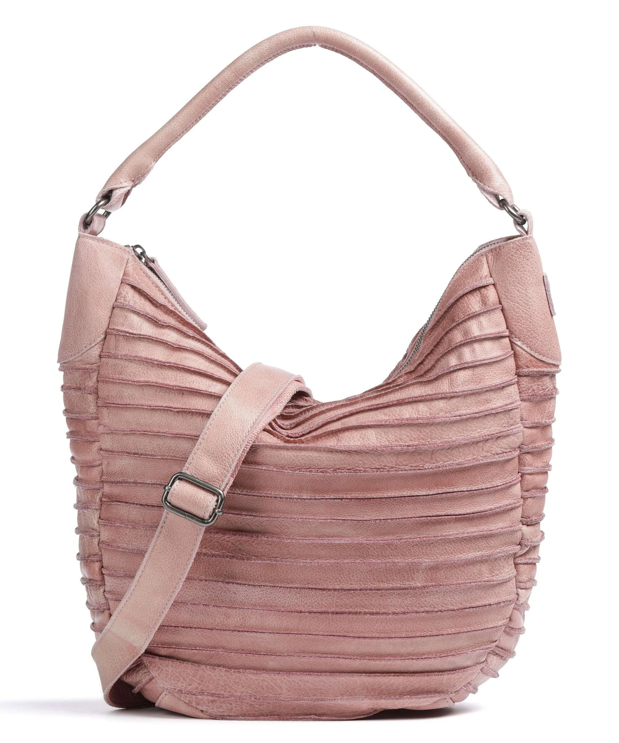  FredsBruder Bestseller Borsa hobo pelle granulata rosa  