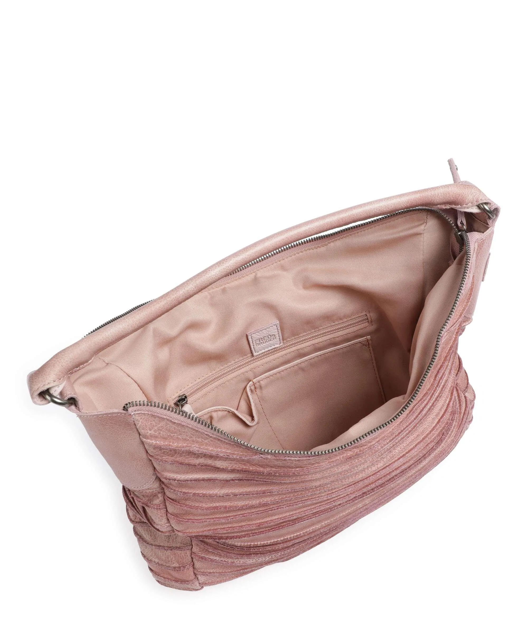  FredsBruder Bestseller Borsa hobo pelle granulata rosa  