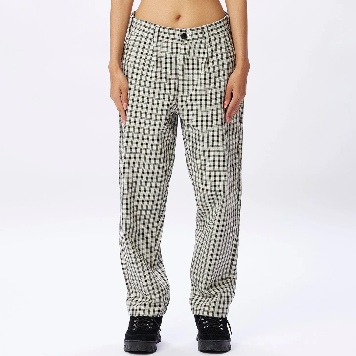FUBAR PLEATED PLAID PANT