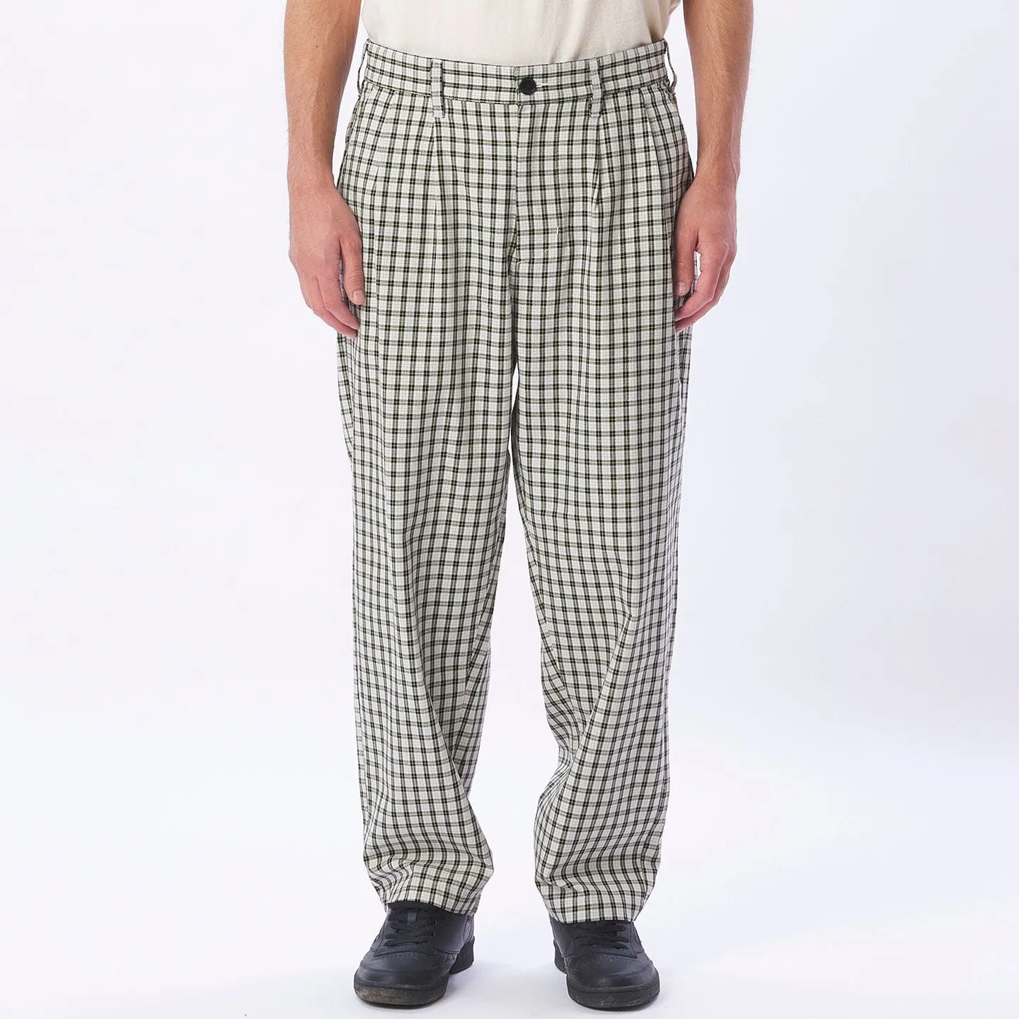 FUBAR PLEATED PLAID PANT