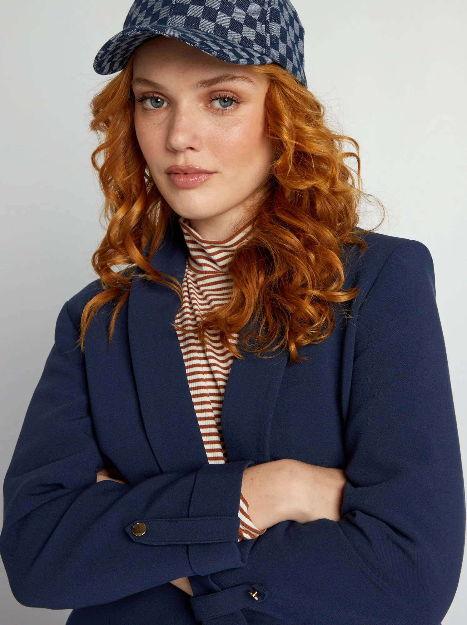 Giacca blazer con maniche 3/4 - Blu marine
