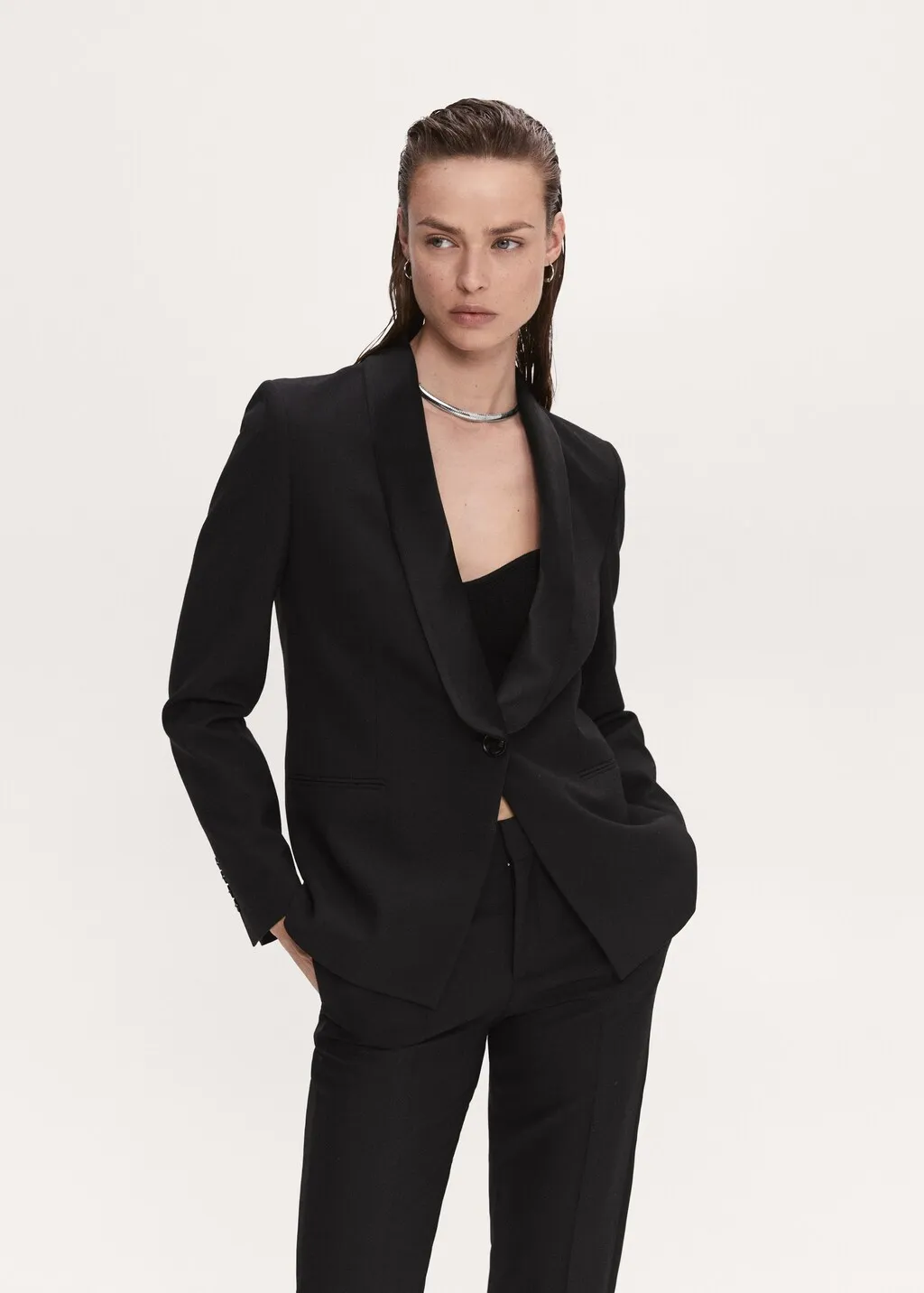 Giacca completo revers satinati