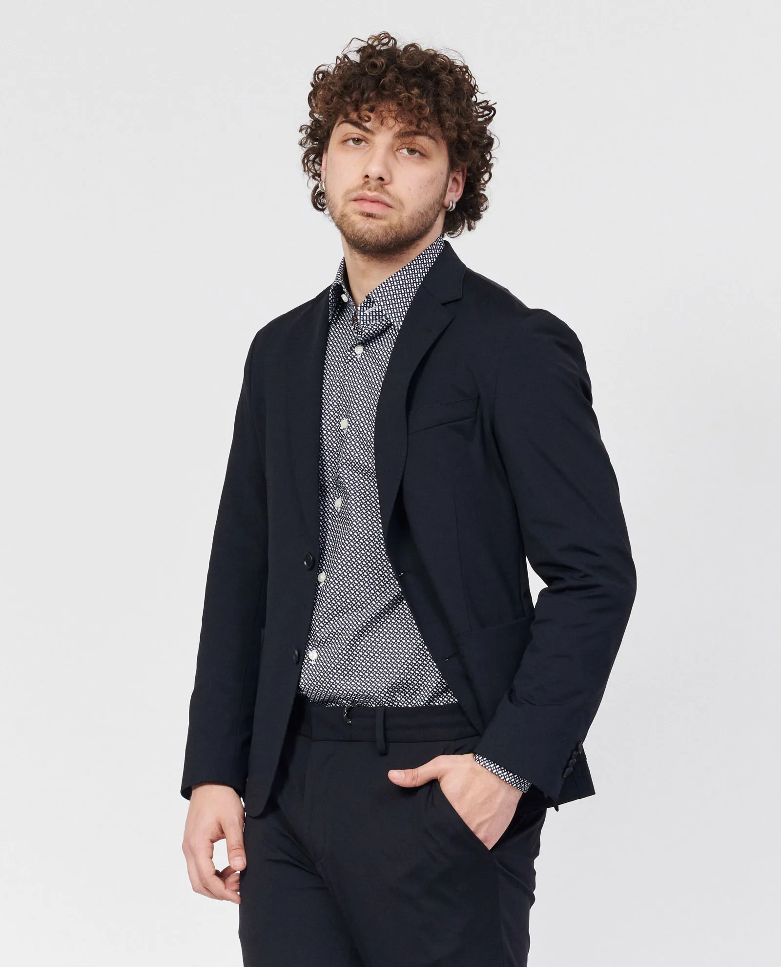 Giacca P-Hanry slim fit con revers classici