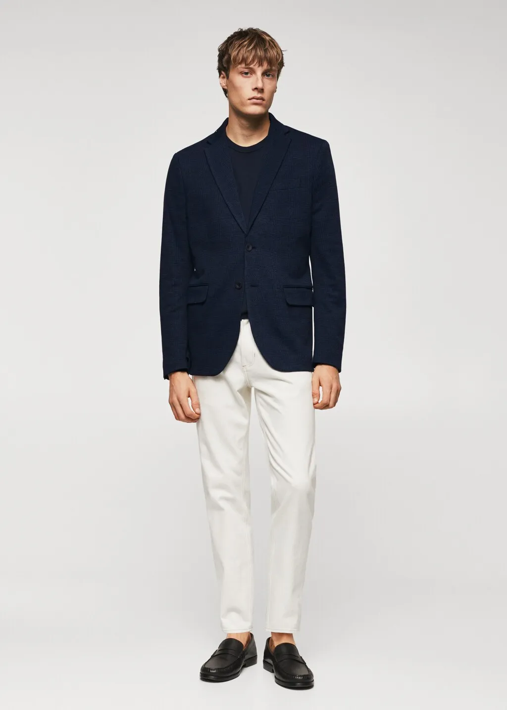 Giacca slim-fit micro stampa