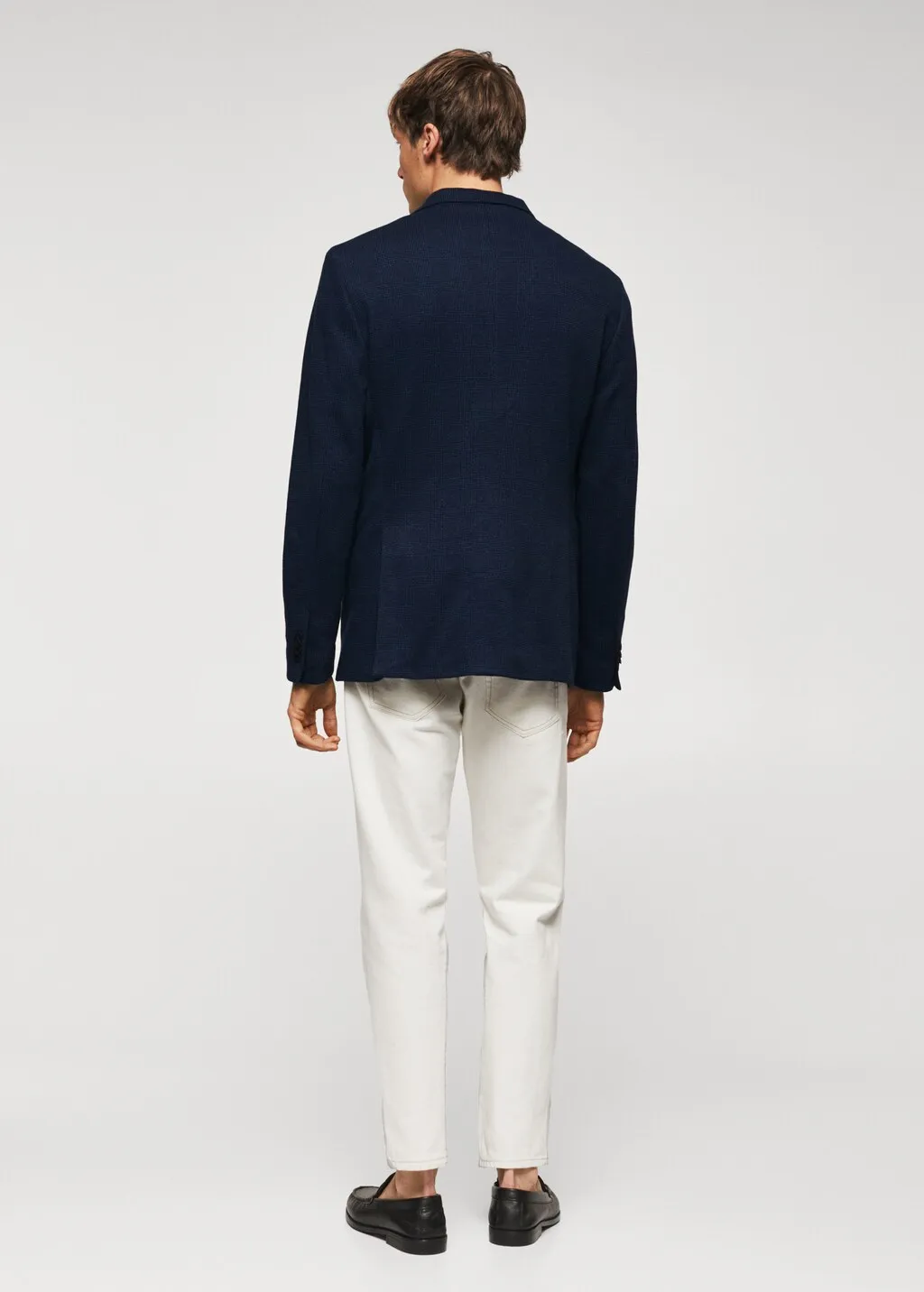 Giacca slim-fit micro stampa