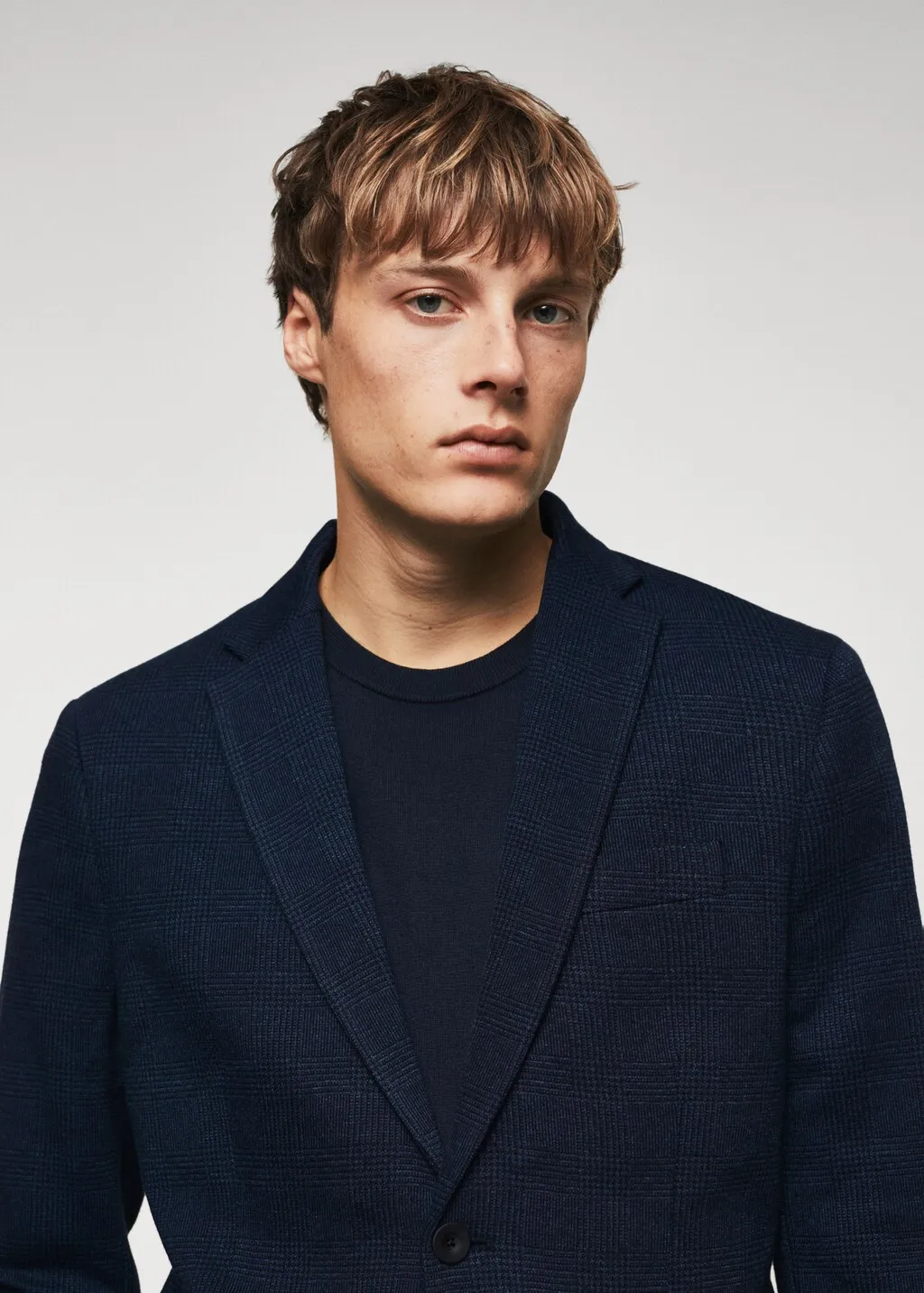 Giacca slim-fit micro stampa
