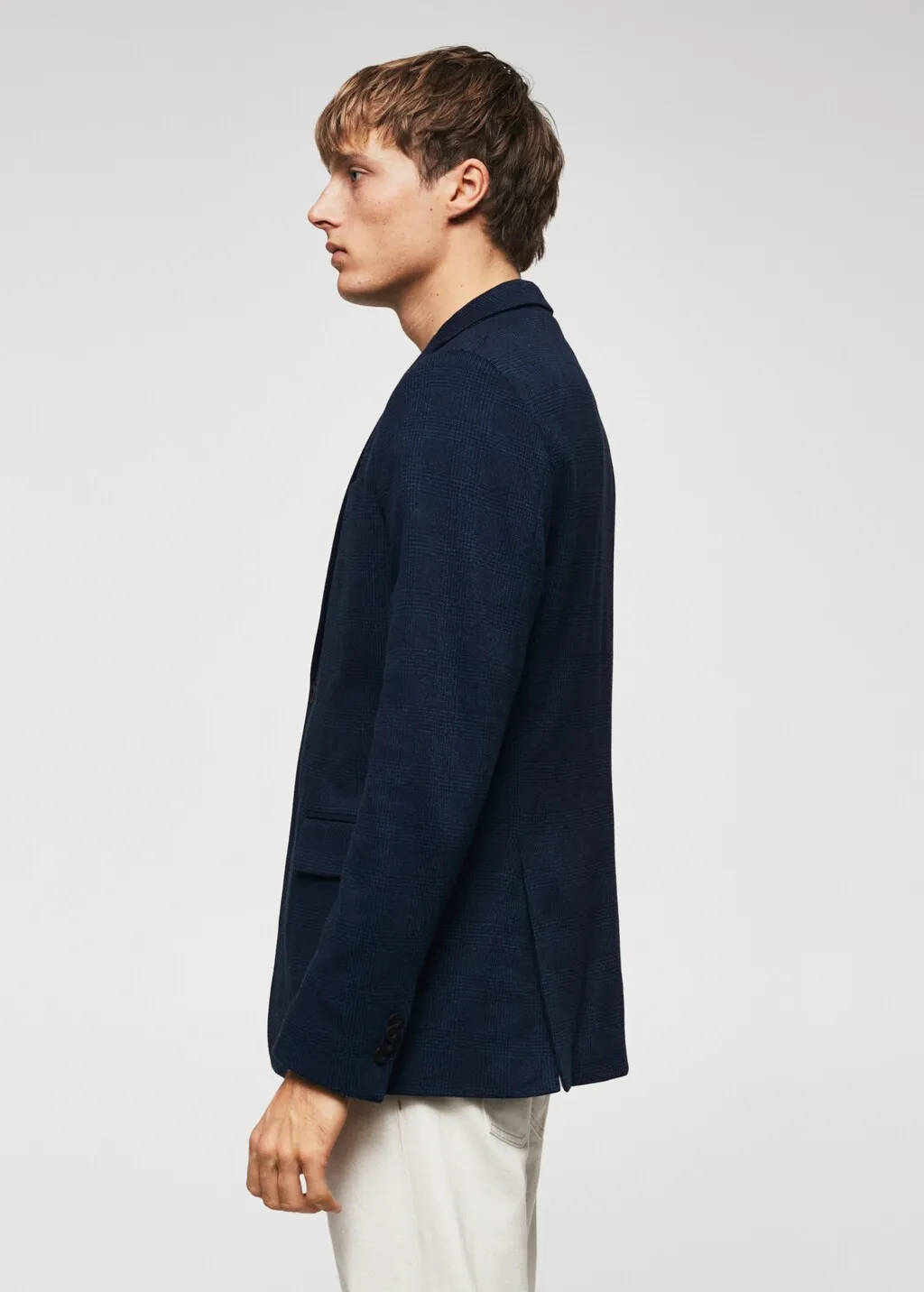 Giacca slim-fit micro stampa