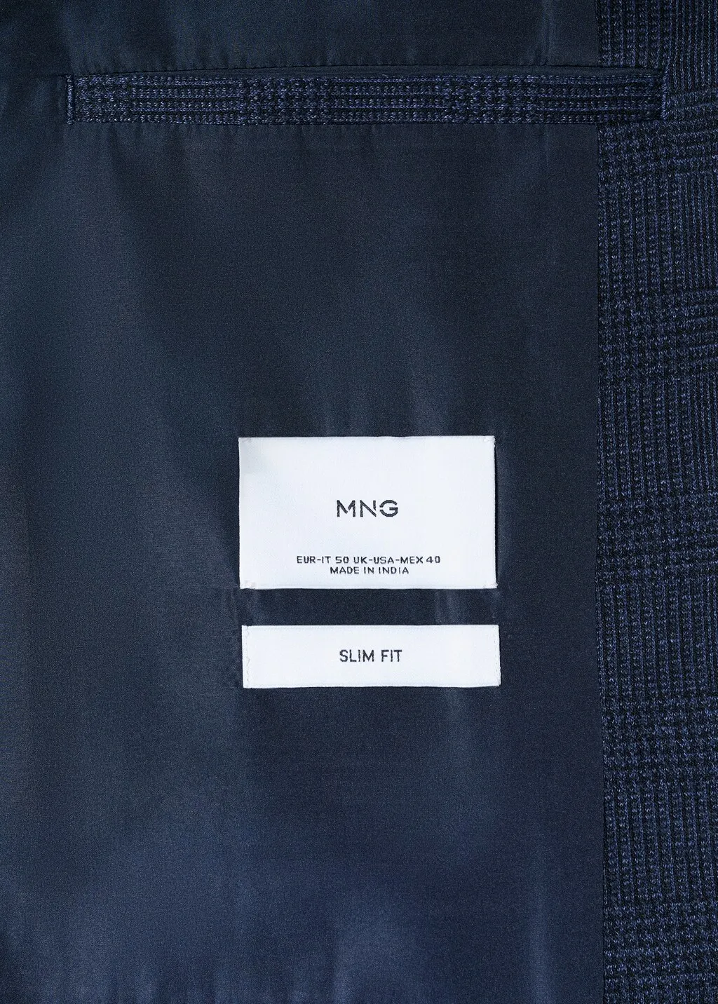 Giacca slim-fit micro stampa