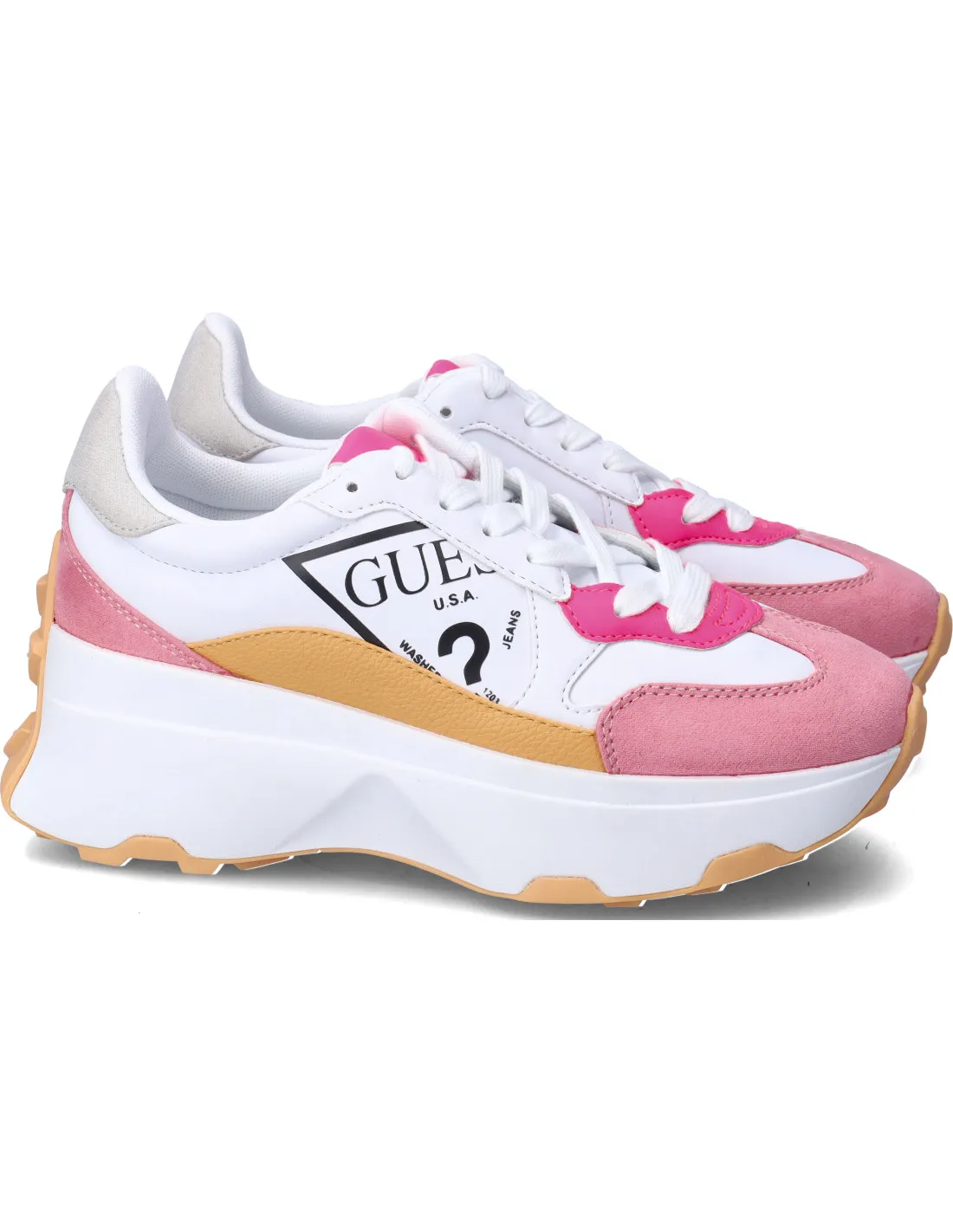 Guess donna sneakers whi-pink