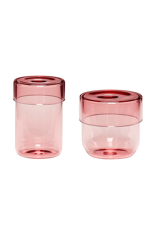 Hübsch set contenitori portaoggetti con coperchio Pop Storage pacco da 2