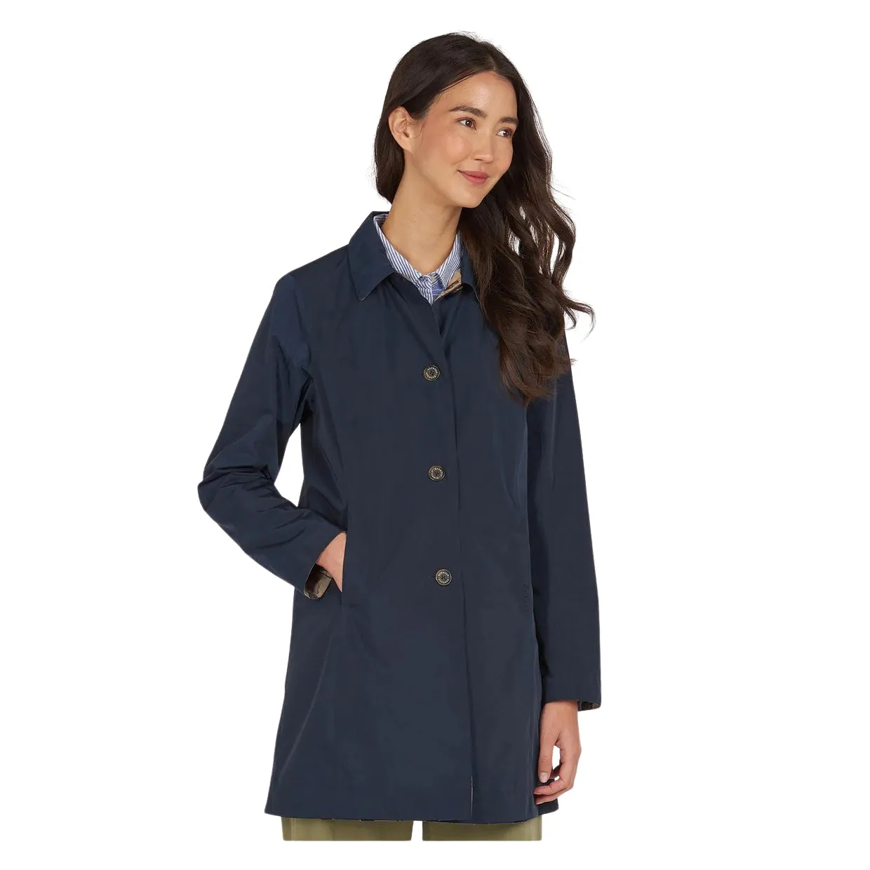 Impermeabile Donna Barbour Babbity Blu Navy