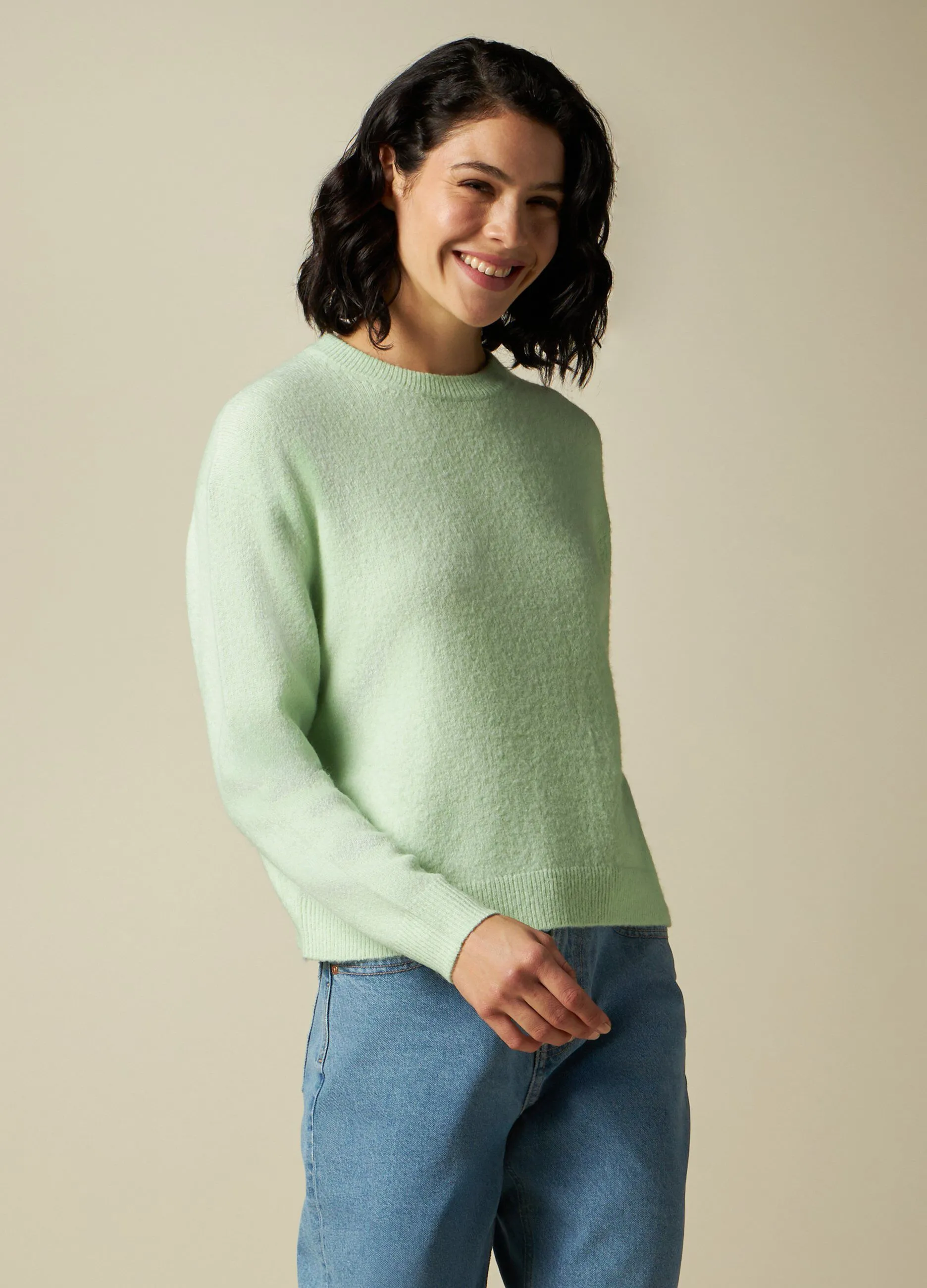 IWIE  Girocollo tricot in misto lana donna